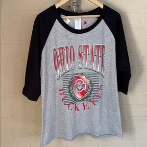Ohio State Buckeyes Raglan Tee NEW 3/4 sleeve length women’s xxl
